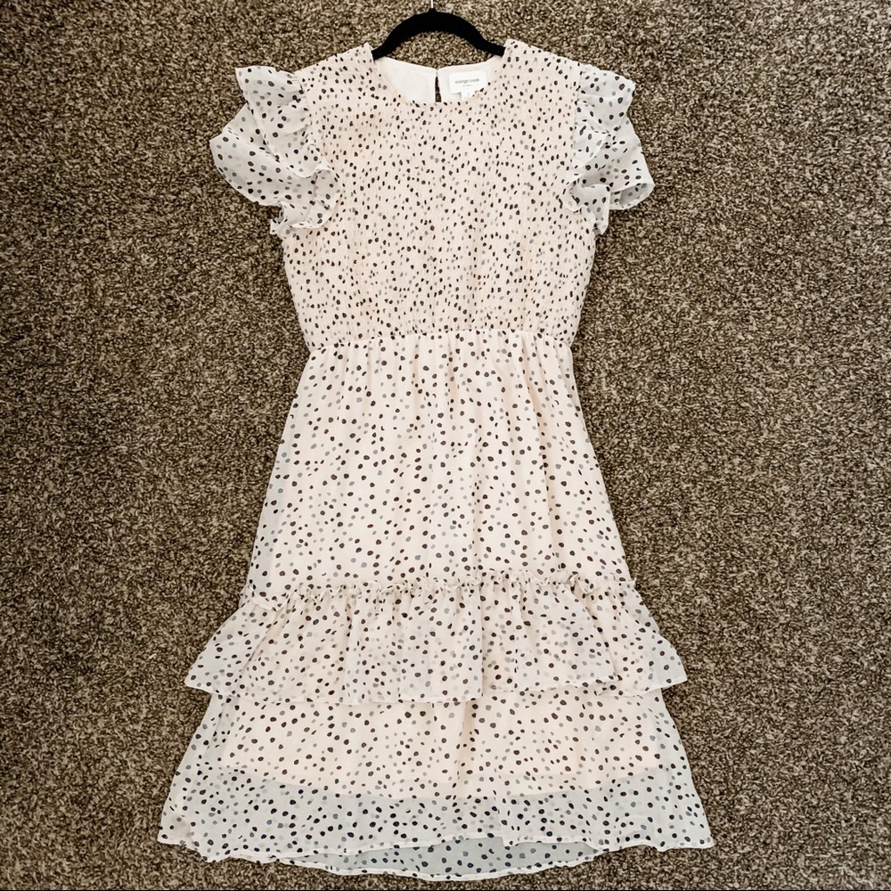 Pink Flutter Sleeve Dress from Piper and Scoot